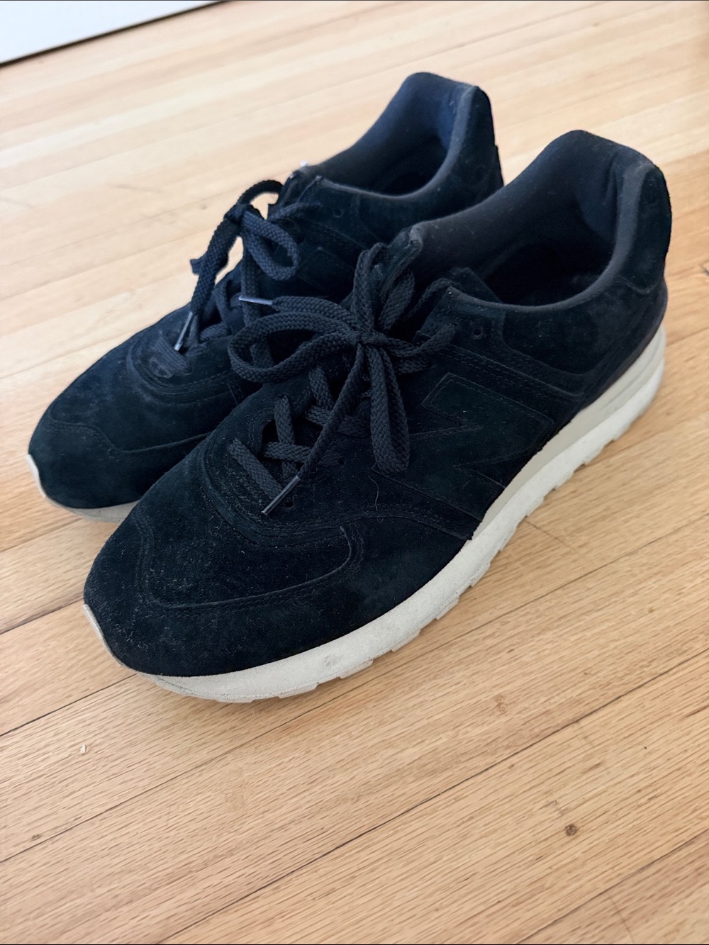 New Balance - Todd Snyder collaboration. Black Suede Sneakers with White Sole
